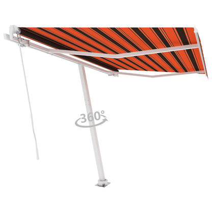 Standmarkise Manuell Einziehbar 300x250 cm Orange/Braun