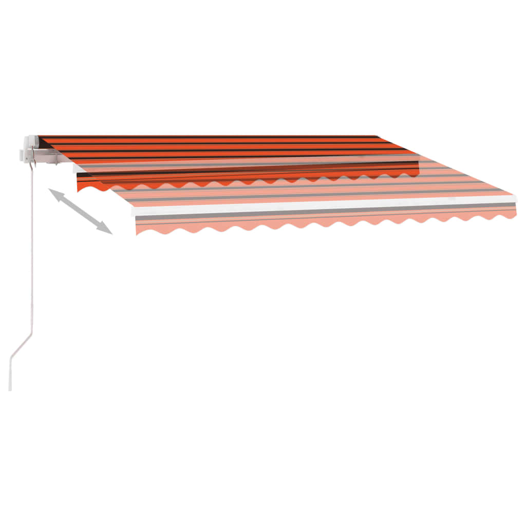 Standmarkise Manuell Einziehbar 300x250 cm Orange/Braun