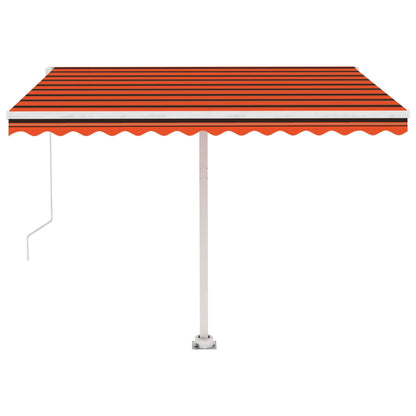 Standmarkise Manuell Einziehbar 300x250 cm Orange/Braun