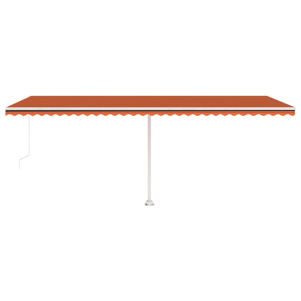 Standmarkise Manuell Einziehbar 600x300 cm Orange Braun