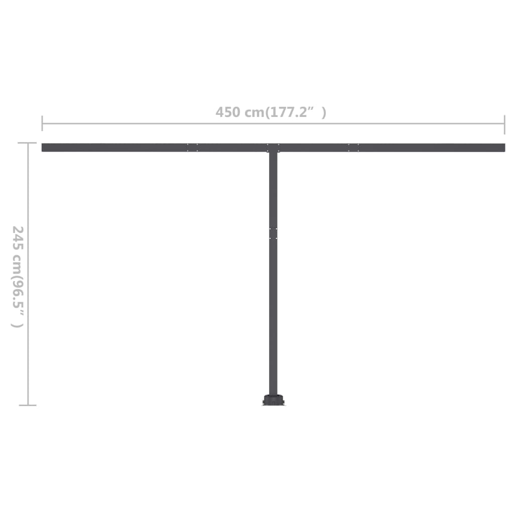 Standmarkise Manuell Einziehbar 400x300 cm Creme