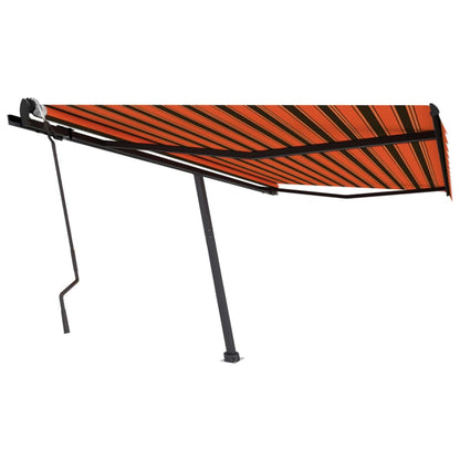 Standmarkise Manuell Einziehbar 400x300 cm Orange/Braun