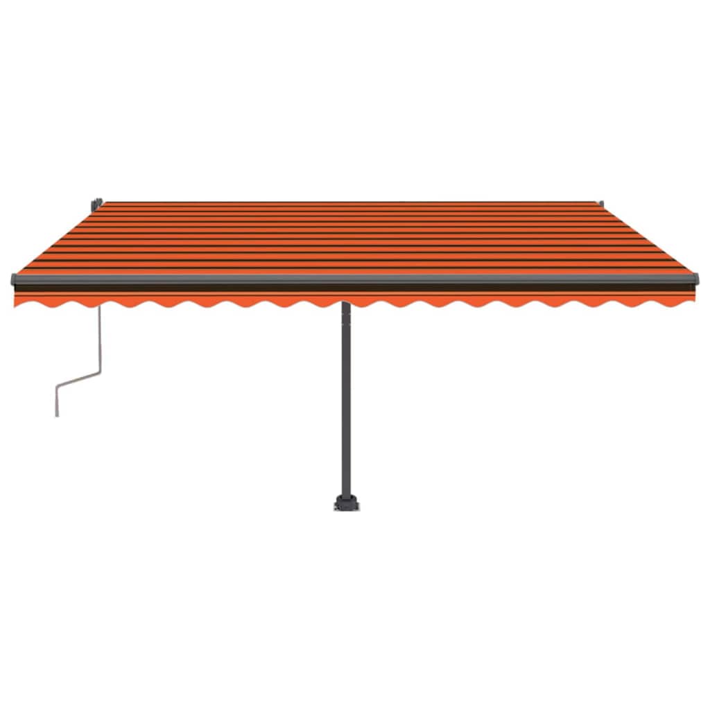 Standmarkise Manuell Einziehbar 400x300 cm Orange/Braun