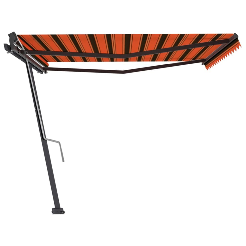 Standmarkise Manuell Einziehbar 400x300 cm Orange/Braun