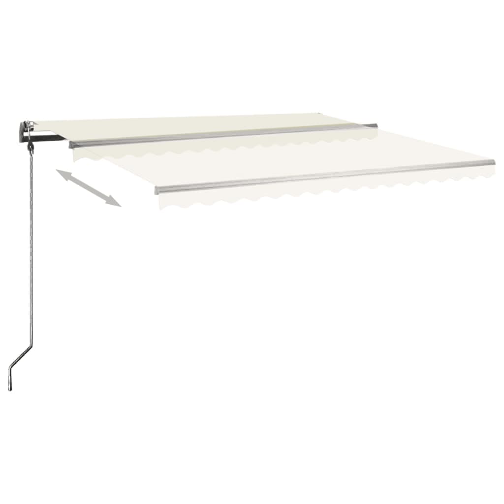 Standmarkise Manuell Einziehbar 450x300 cm Creme