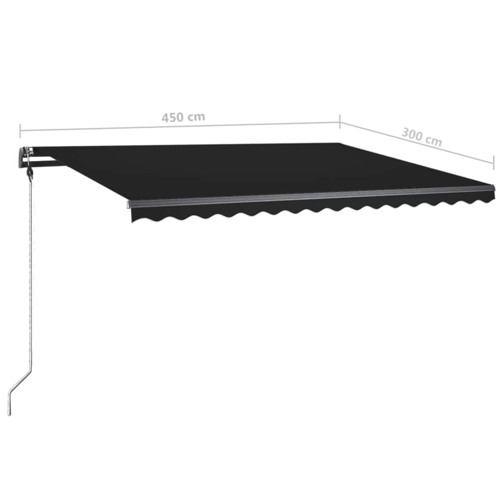 Standmarkise Manuell Einziehbar 450x300 cm Anthrazit