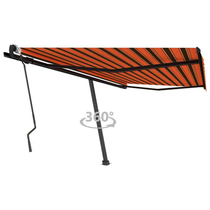 Standmarkise Manuell Einziehbar 450x300 cm Orange/Braun