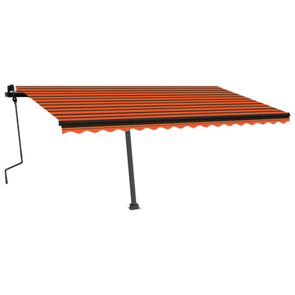 Standmarkise Manuell Einziehbar 450x300 cm Orange/Braun