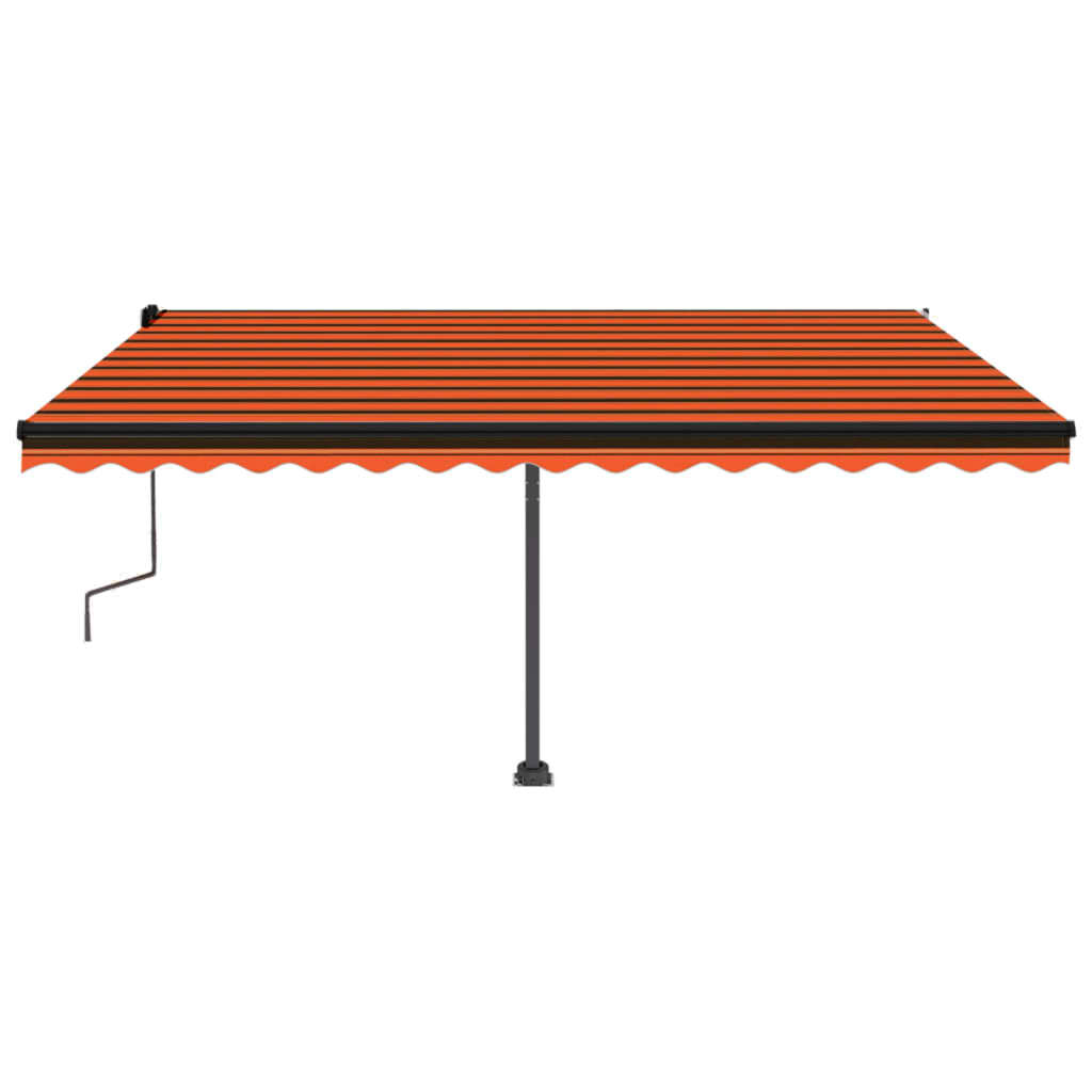 Standmarkise Manuell Einziehbar 450x300 cm Orange/Braun