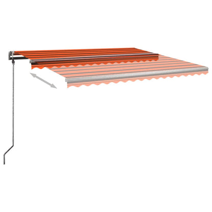 Standmarkise Manuell Einziehbar 450x300 cm Orange/Braun