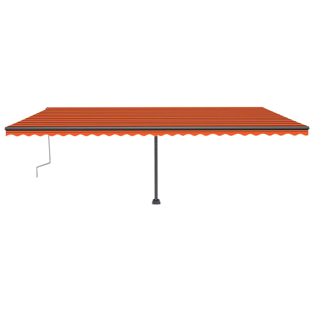 Standmarkise Manuell Einziehbar 600x300 cm Orange/Braun