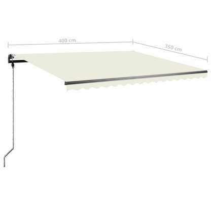 Standmarkise Manuell Einziehbar 400x350 cm Creme