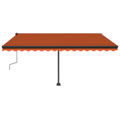 Standmarkise Manuell Einziehbar 400x350 cm Orange/Braun