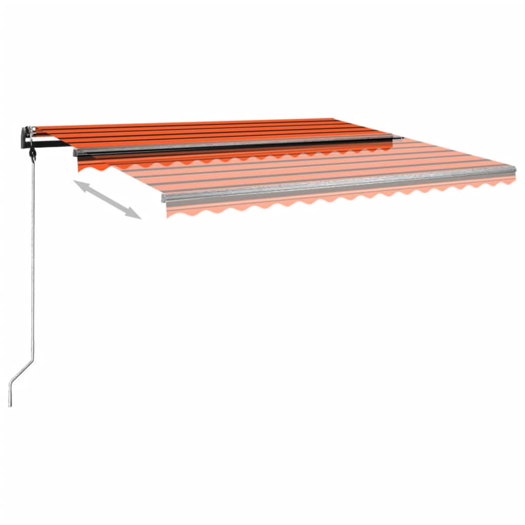 Standmarkise Manuell Einziehbar 400x350 cm Orange/Braun