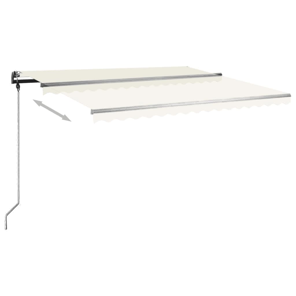 Standmarkise Manuell Einziehbar 450x350 cm Creme