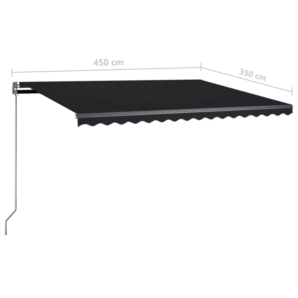 Standmarkise Manuell Einziehbar 450x350 cm Anthrazit