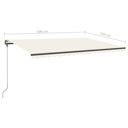 Standmarkise Manuell Einziehbar 500x350 cm Creme