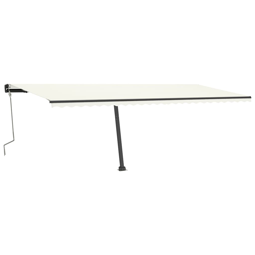 Standmarkise Manuell Einziehbar 600x350 cm Creme