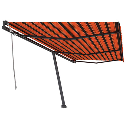 Standmarkise Manuell Einziehbar 600x350 cm Orange/Braun