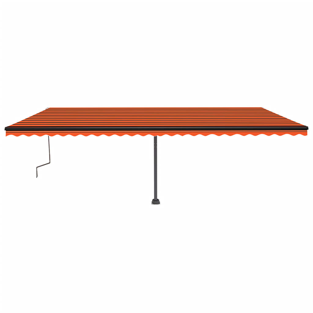 Standmarkise Manuell Einziehbar 600x350 cm Orange/Braun