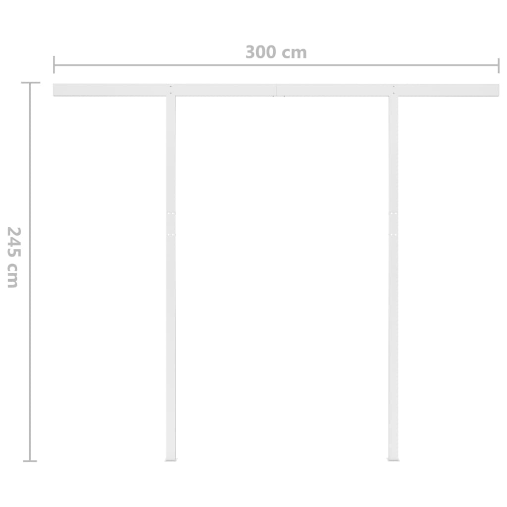 Markise Manuell Einziehbar mit Pfosten 3x2,5 m Orange & Braun