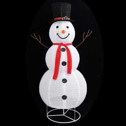 LED-Schneemann Weihnachtsfigur Luxus-Stoff 180 cm