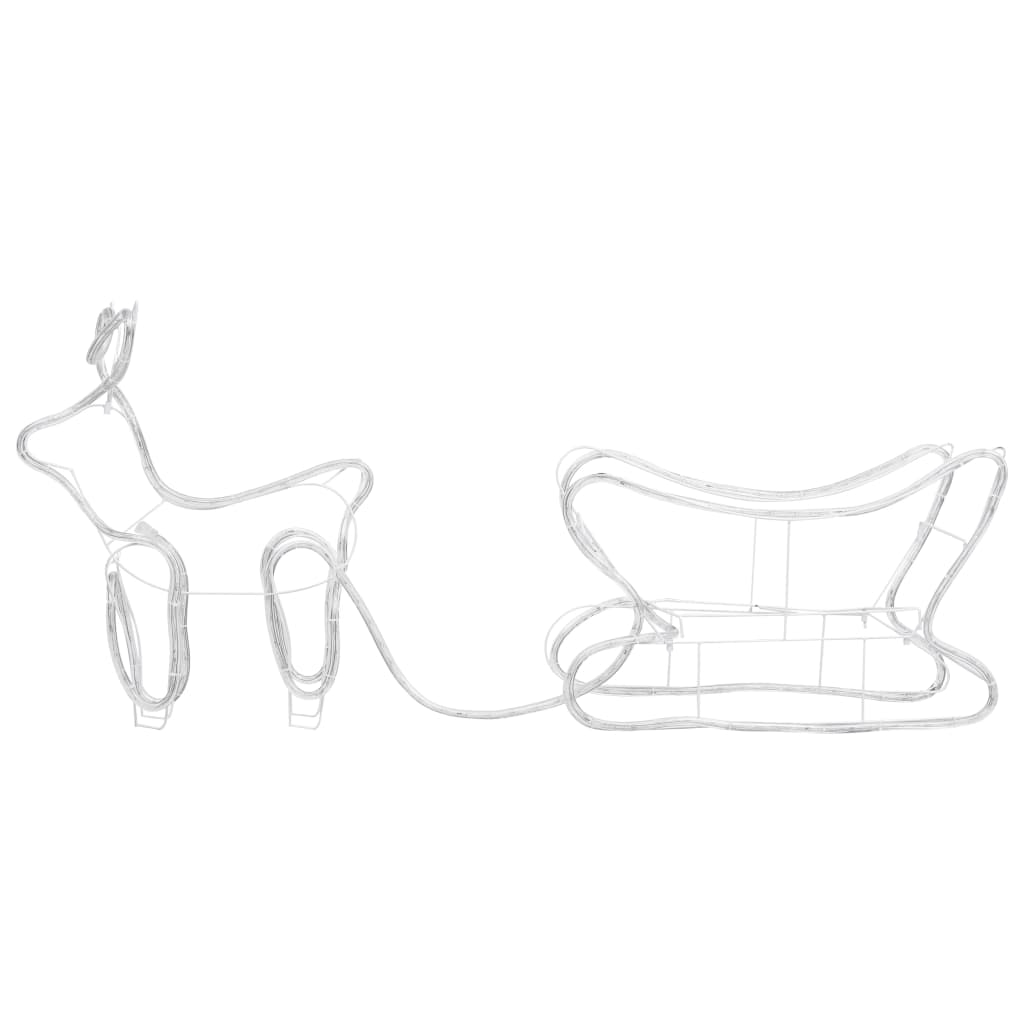 Decorazione natalizia renna e slitta da esterno 252 LED