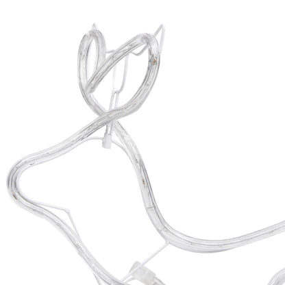 Decorazione natalizia renna e slitta da esterno 252 LED