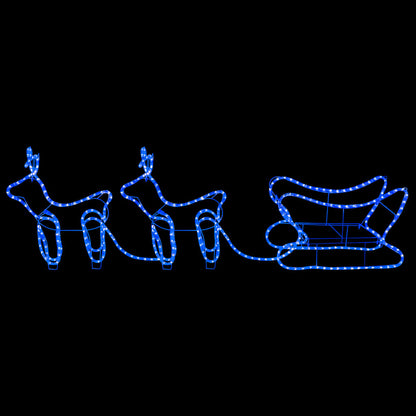 Decorazione natalizia renna e slitta da esterno 576 LED