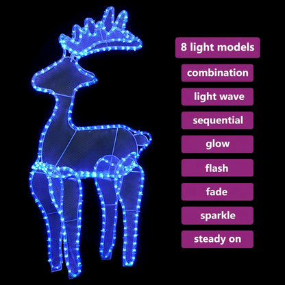 Rentier Weihnachtsdekoration mit Mesh 306 LEDs 60x24x89 cm