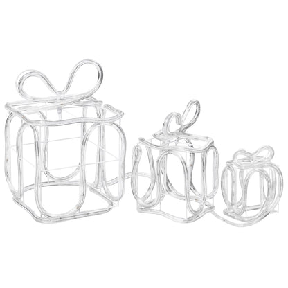 Scatole regalo decorative natalizie con 180 LED, per uso interno/esterno