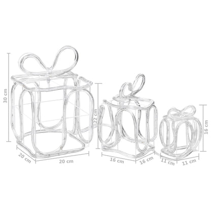 Scatole regalo decorative natalizie con 180 LED, per uso interno/esterno