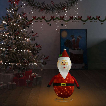 Decorazione natalizia Babbo Natale LED tessuto di lusso 60 cm