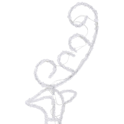 Decorazione natalizia LED renna e slitta in acrilico 260x21x87 cm colorata