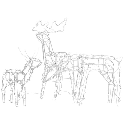 3-tlg. LED-Rentiere Set Weihnachtsdeko 229 LEDs