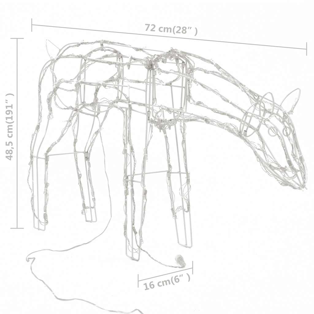 3-tlg. LED-Rentiere Set Weihnachtsdeko 229 LEDs