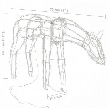 3-tlg. LED-Rentiere Set Weihnachtsdeko 229 LEDs