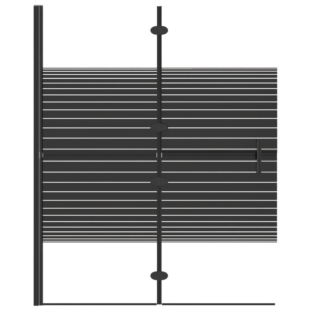 Faltbare Duschkabine ESG 100x140 cm Schwarz