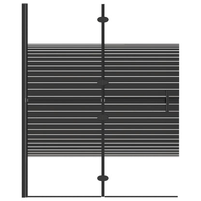 Faltbare Duschkabine ESG 100x140 cm Schwarz