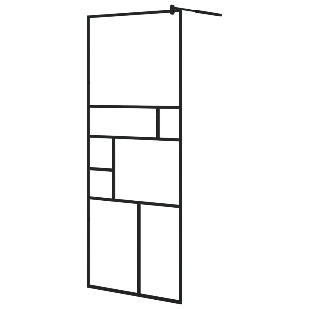 Duschwand für Begehbare Dusche mit Klarem ESG Glas 80x195 cm