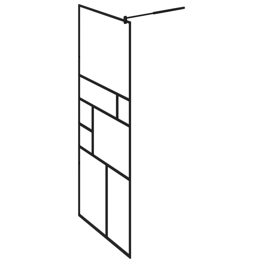 Duschwand für Begehbare Dusche mit Klarem ESG Glas 80x195 cm