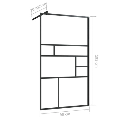 Duschwand für Begehbare Dusche mit Klarem ESG Glas 90x195 cm