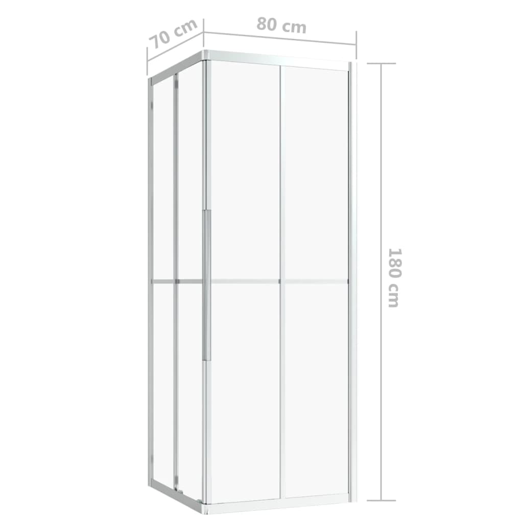 Duschkabine ESG 80x70x180 cm