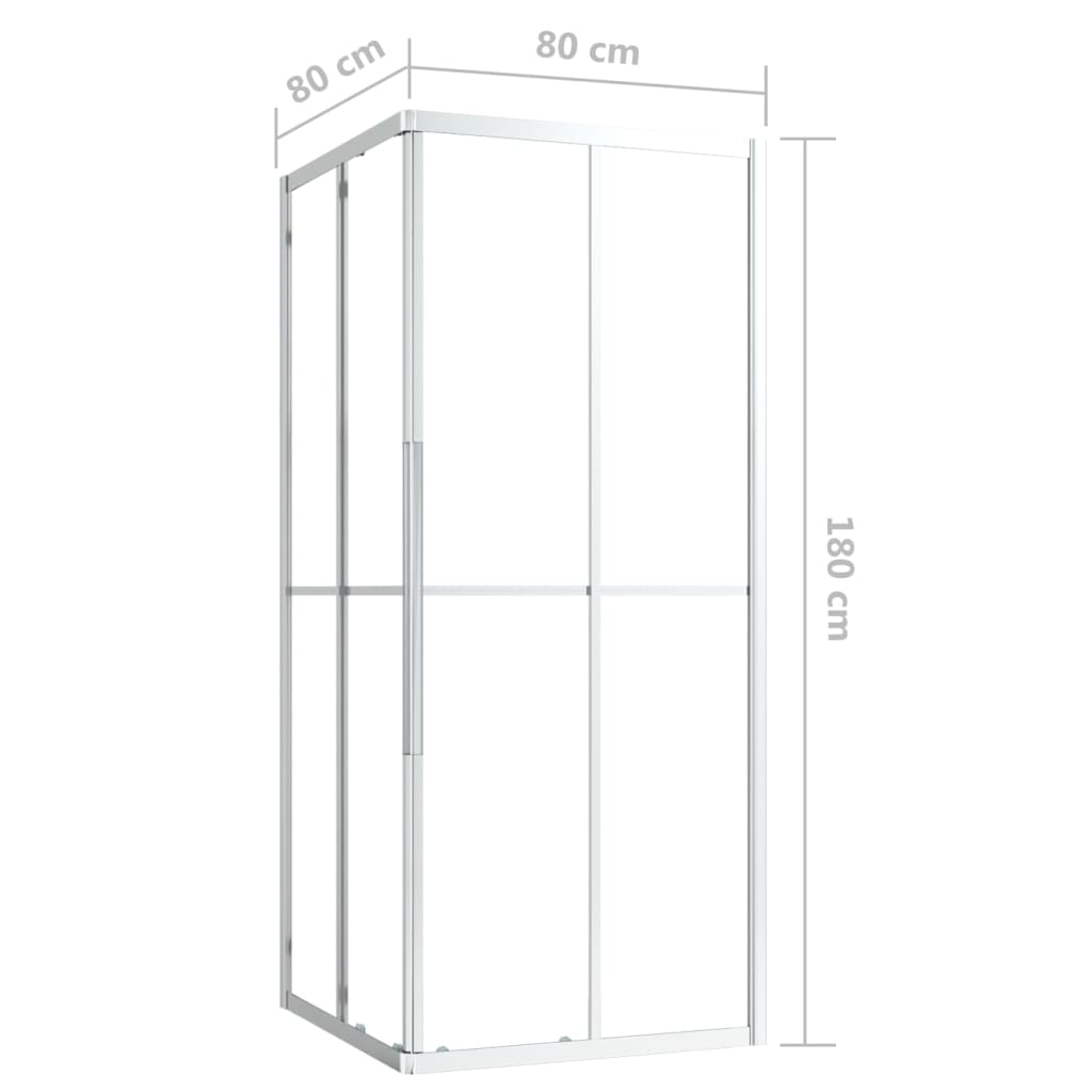 Duschkabine ESG 80x80x180 cm