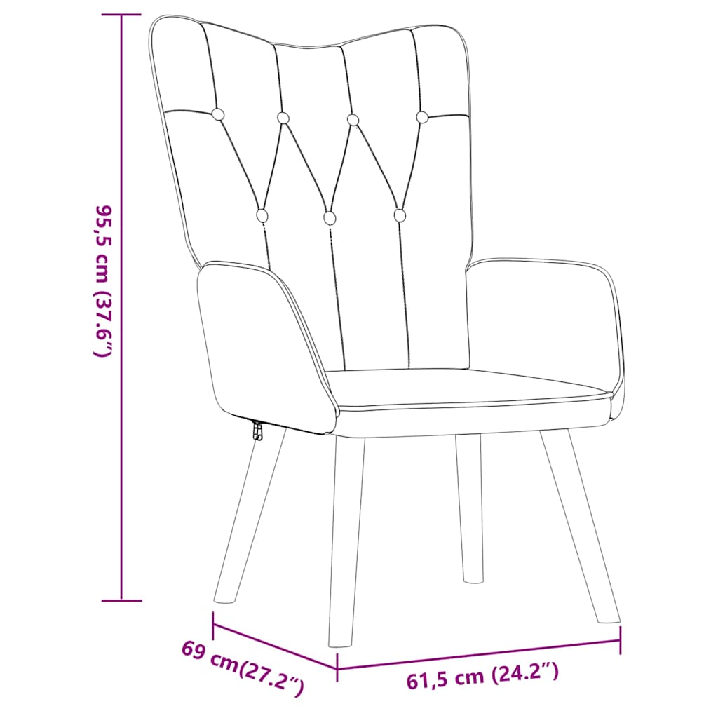 Relaxsessel mit Hocker Braun Stoff