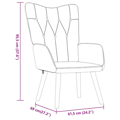 Relaxsessel mit Hocker Weinrot Stoff