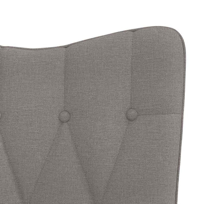 Relaxsessel mit Hocker Taupe Stoff