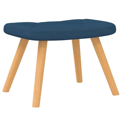 Schaukelsessel mit Hocker Blau Stoff