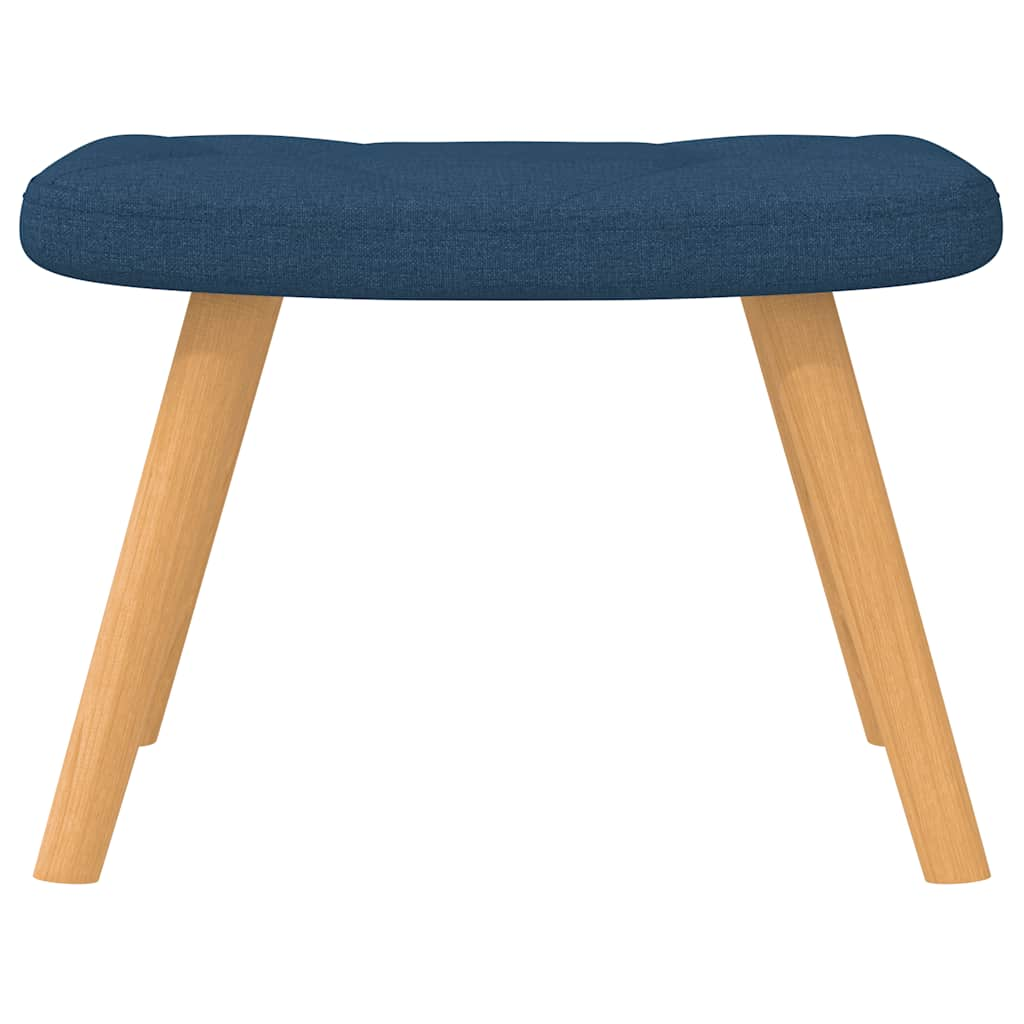 Schaukelsessel mit Hocker Blau Stoff