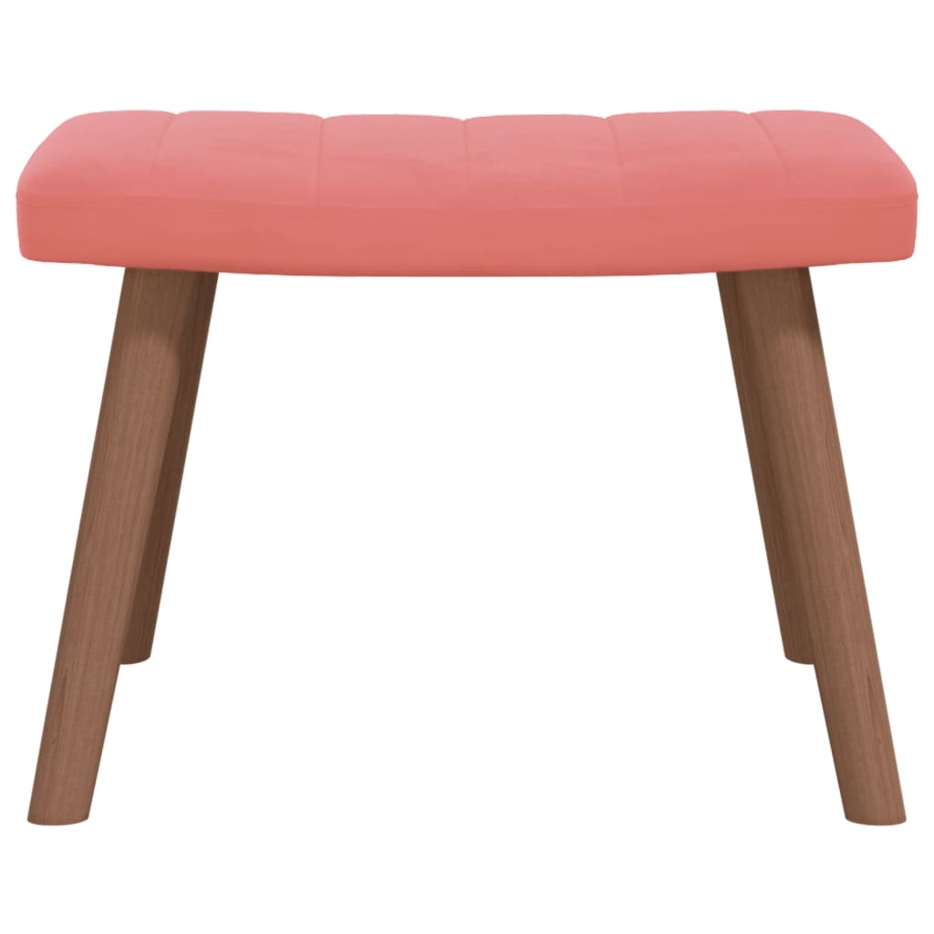 Relaxsessel mit Hocker Rosa Samt